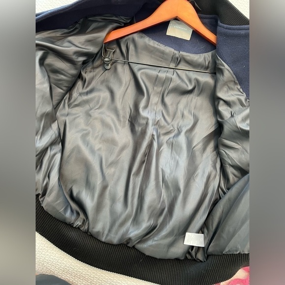 NWT everlane the rewool varsity bomber jacket button wool puffer - Picture 11 of 16